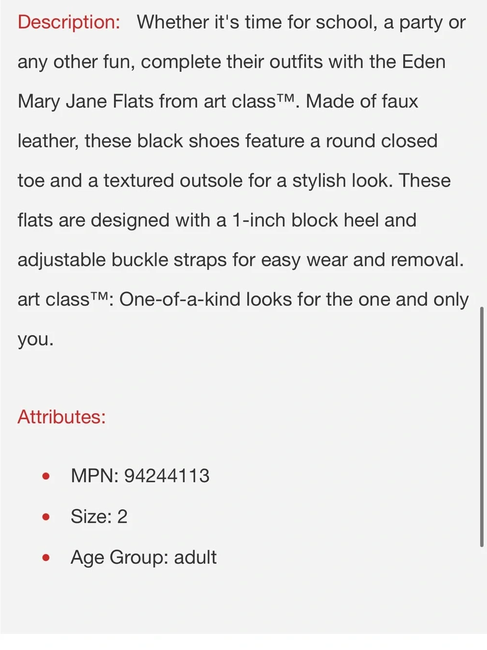 art class Patent Double-Buckle Mary Jane - Black b161s